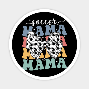 Soccer Mama Retro Groovy Soccer Softball Mom Magnet